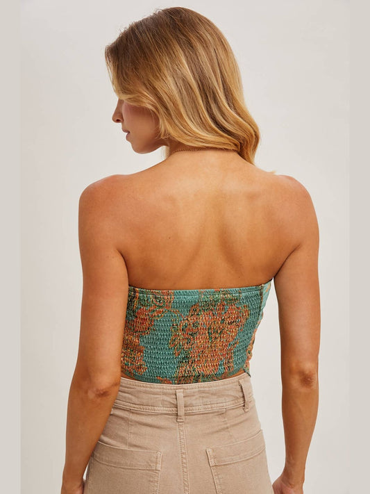 SATIN BANDANA TUBE TOP