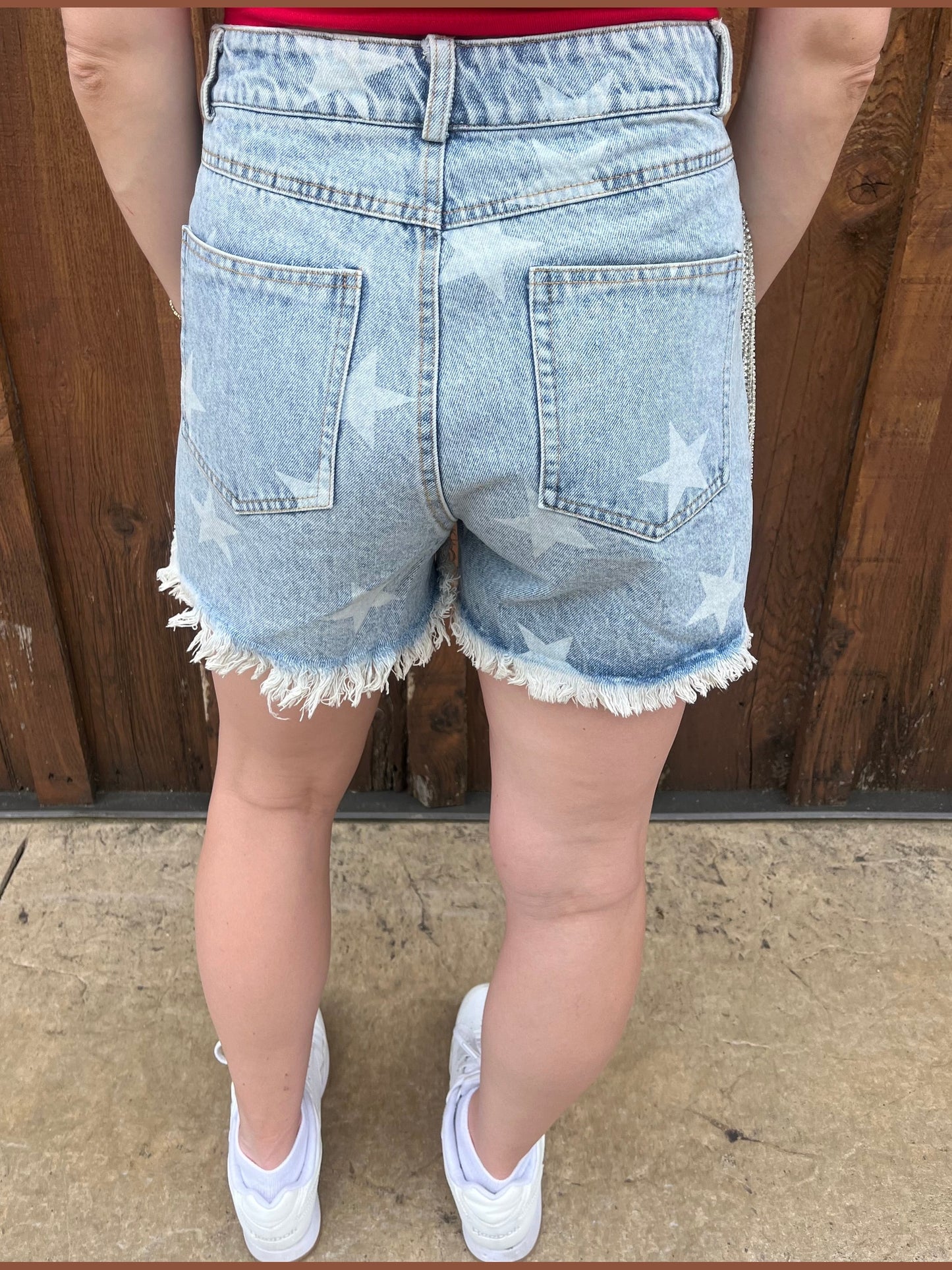 STAR DENIM SHORTS