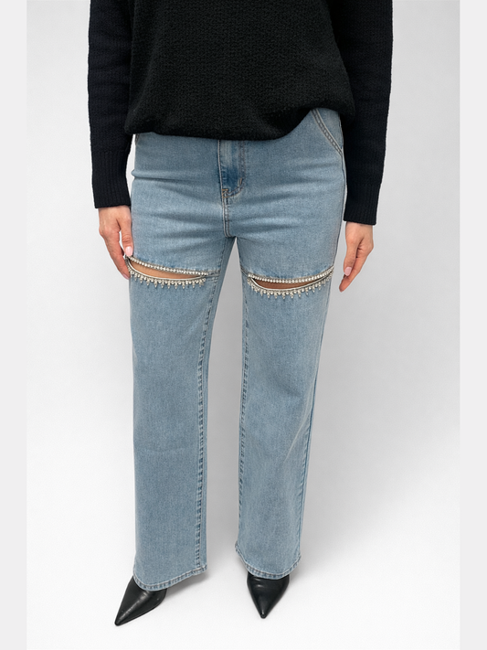 ERIKA WITH A K LIGHT WASH JEANS