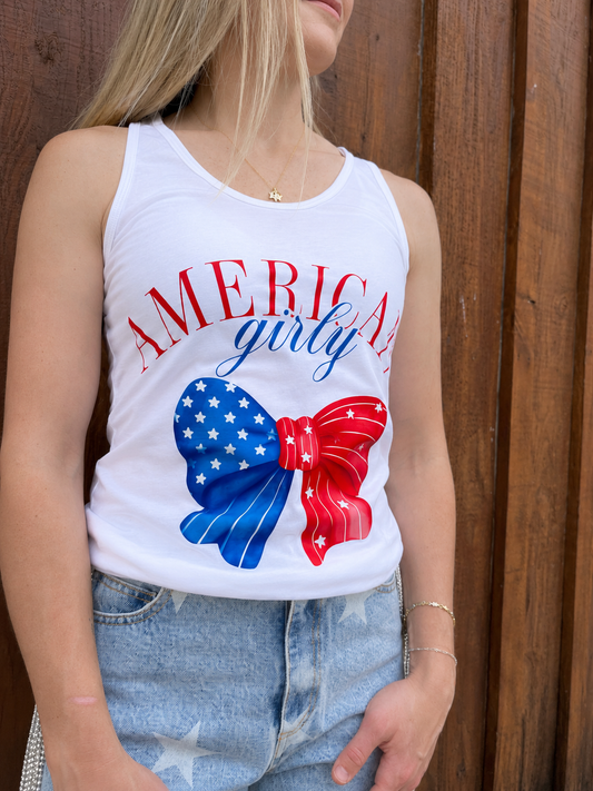 AMERICAN GIRLY RACERBACK TANK