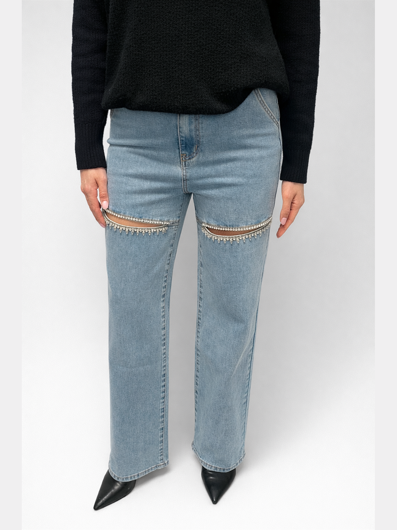 ERIKA WITH A K LIGHT WASH JEANS