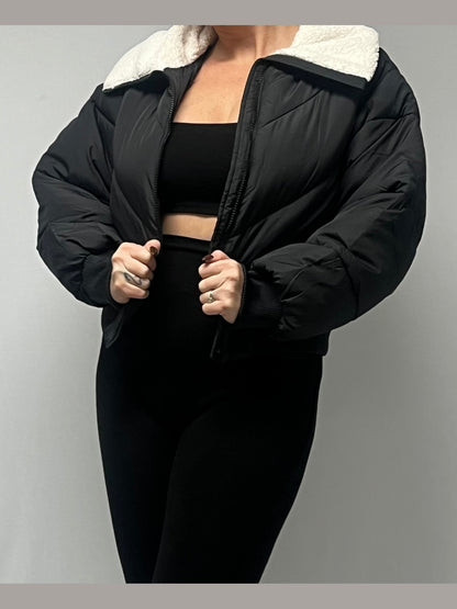 SHERPA COLLAR PUFFER JACKET