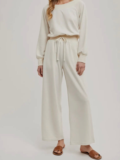 WIDE NECK OFF THE SHOULDER JUMPSUIT